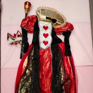 Teetot & Co., Inc. Queen of Hearts Costume set Size 5-6 Great Condition